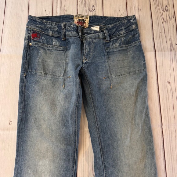 Parasuco Denim Legend Flare Jeans Blue Medium Wash Low Rise Made in Canada 31x31 - Picture 2 of 13